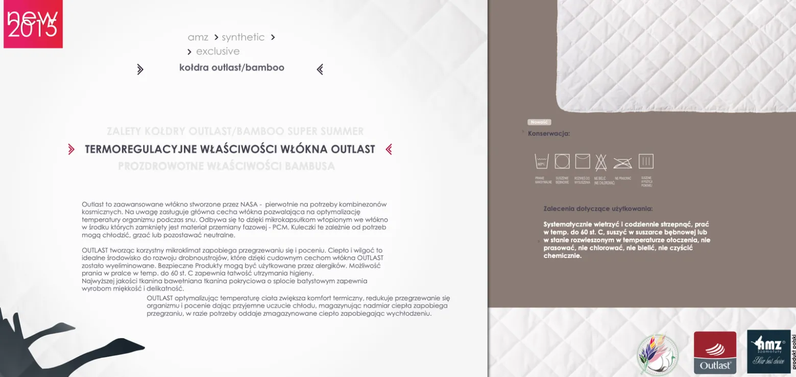 Kołdra bambusowa 180x200 zimowa ciepła antyalergiczna i antybakteryjna