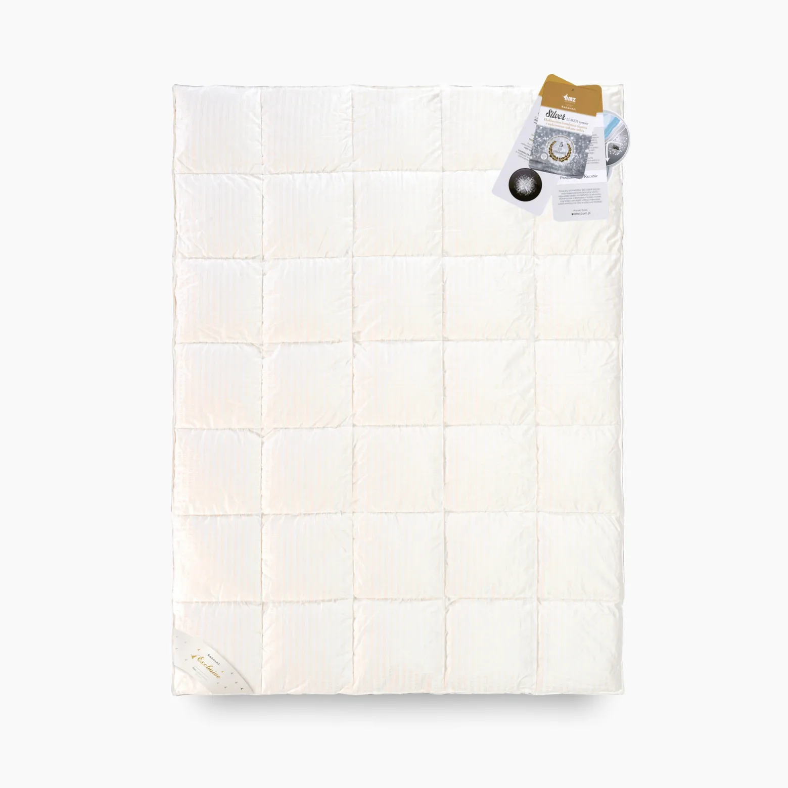 Kołdra 180x200 całoroczna naturalna puchowa SILVER PRESTIGE