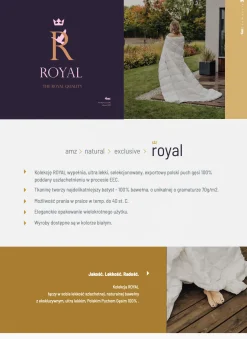Kołdra 180x200 całoroczna naturalna puchowa ROYAL