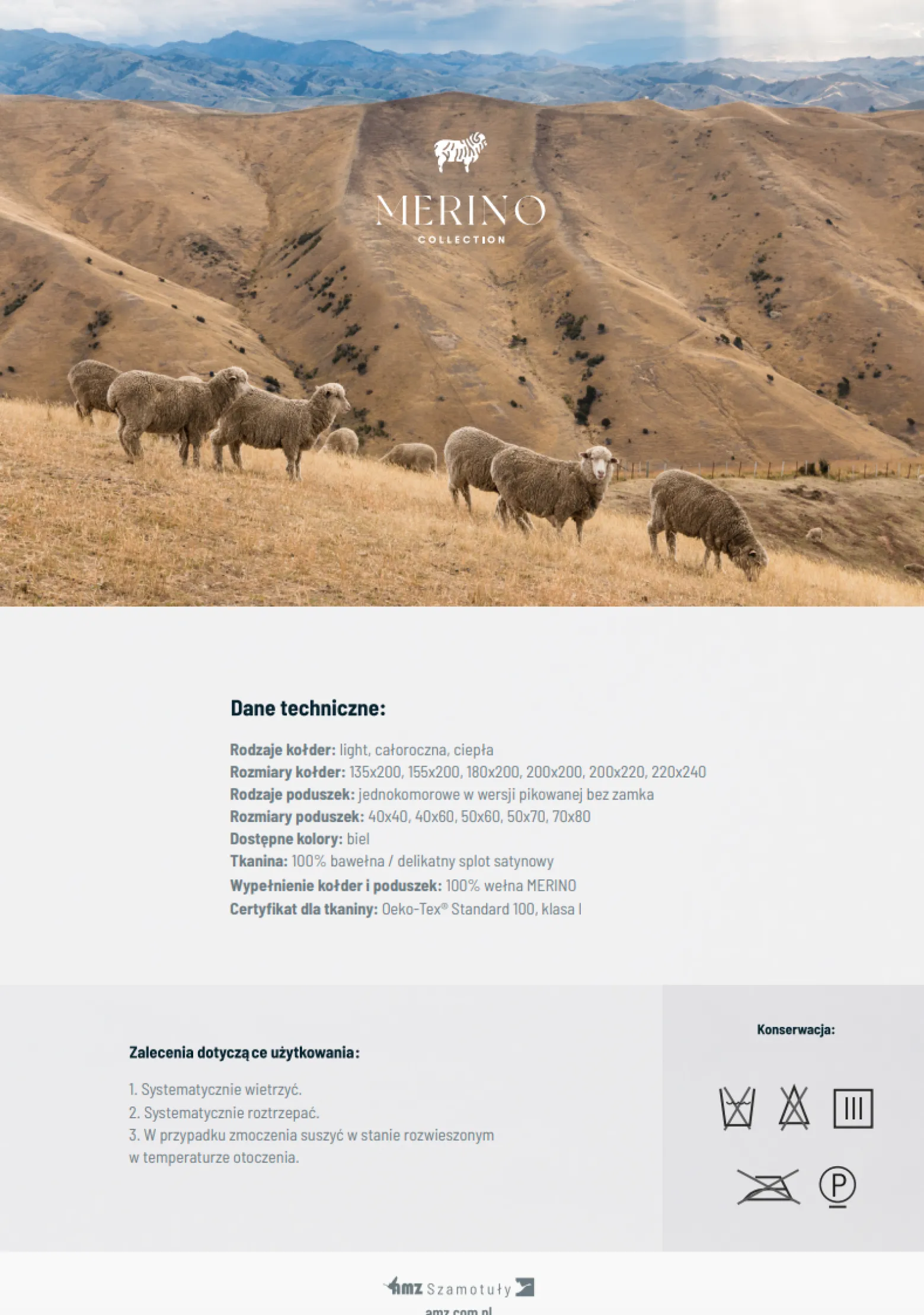 Kołdra 220x240 całoroczna naturalna wełniana MERINO