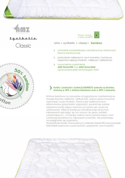 Kołdra 135x200 letnia bambusowa antyalergiczna i antybakteryjna