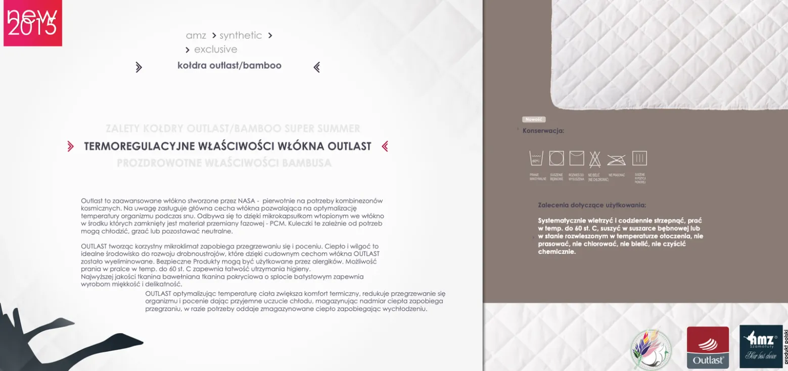Kołdra 155x200 letnia bambusowa termoaktywna SUPER LEKKA