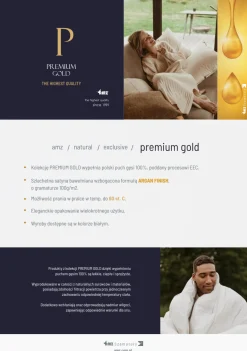 Kołdra 135x200 zimowa naturalna puchowa PREMIUM GOLD