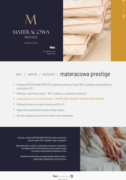 Kołdra 200x220 zimowa naturalna puchowa extra ciepła MATERACOWA PRESTIGE kremowa