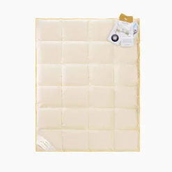 Kołdra 155x200 zimowa naturalna puchowa extra ciepła MATERACOWA PRESTIGE kremowa