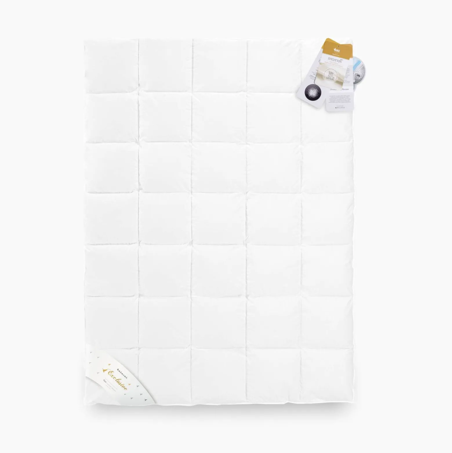 Kołdra 200x200 zimowa naturalna puchowa MATERACOWA PRESTIGE biała