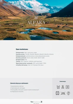 Kołdra 155x200 zimowa naturalna wełniana ALPAKA