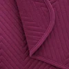 Narzuta dekoracyjna welurowa w jodełkę CHEVRON VELVET 200x220 fuksja