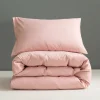 Pościel bawełniana gładka różowa bez wzoru 160x200 3 el. Powder Pink M1659