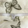 Pościel z mikrofibry ecru w motyle 160x200 3 el. Butterflies F30