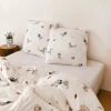 Pościel z mikrofibry w psy pudle 140x200 3 el. Poodle F22 na zamek bez prasowania