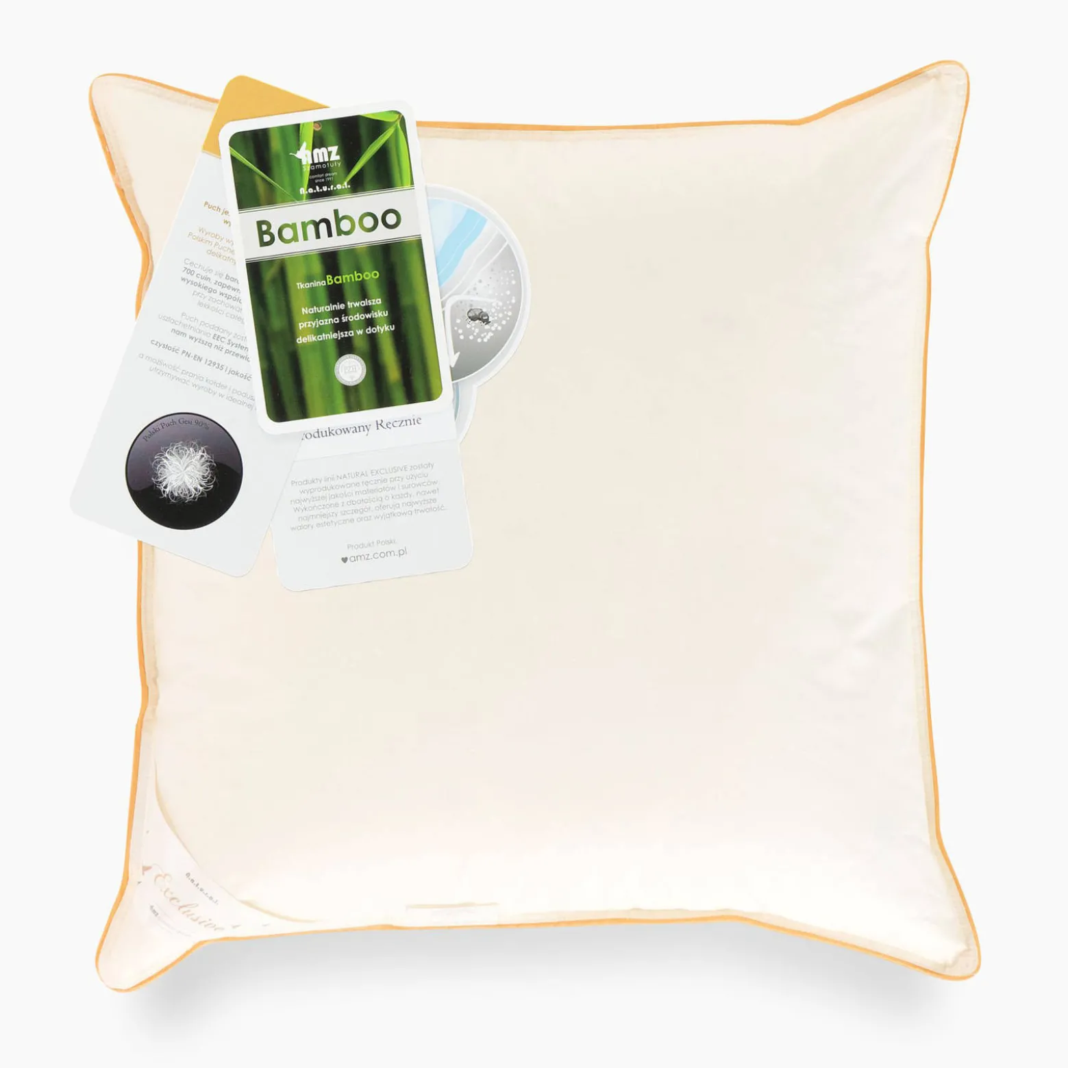 Poduszka puchowa bambusowa 40x60 naturalna 100% DREAM