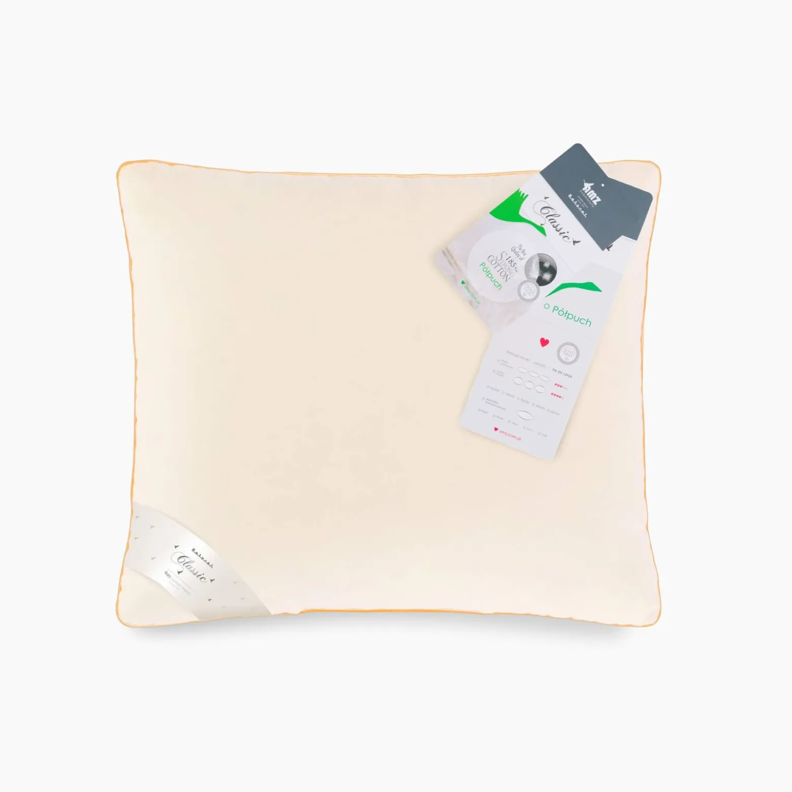 Poduszka puchowa 70x80 naturalna PÓŁPUCH