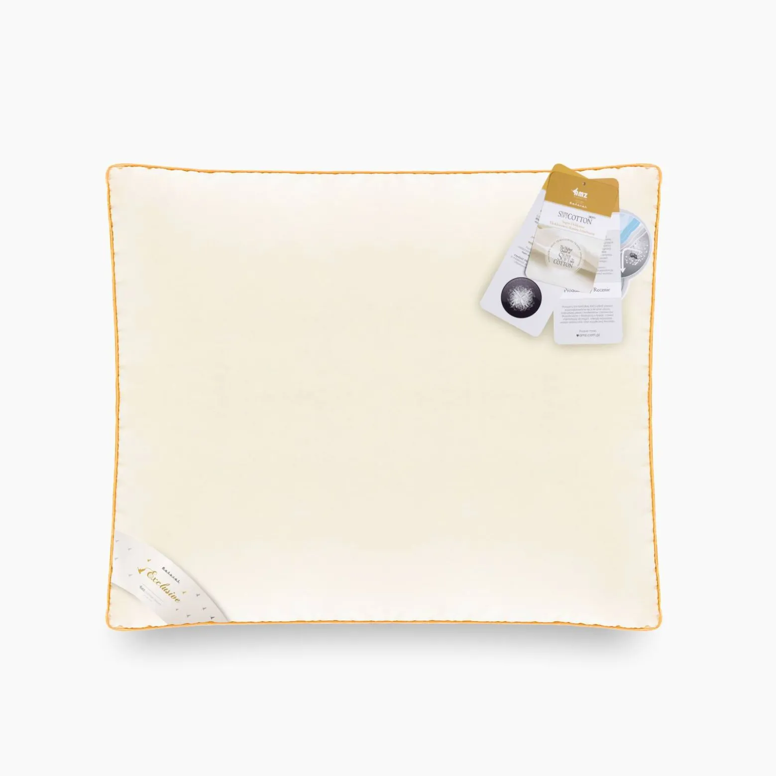 Poduszka 50x70 naturalna puchowa 100% wysoka MATERACOWA PRESTIGE kremowa