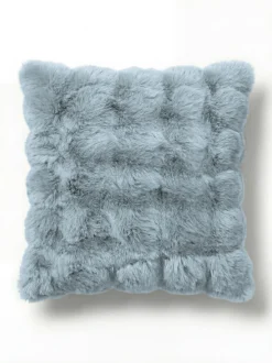 Poszewka na poduszkę dekoracyjna 40x40 błękitna pluszowa bubble