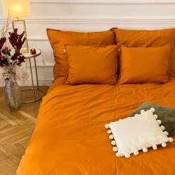 Poszewka na poduszkę 50x60 bawełniana pomarańczowa pumpkin spice
