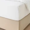 Prześcieradło bez gumki z mikrofibry tradycyjne białe 160x210