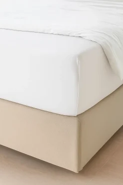 Prześcieradło bez gumki z mikrofibry tradycyjne białe 160x210