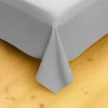 Prześcieradło bez gumki z mikrofibry tradycyjne jasne szare 160x210