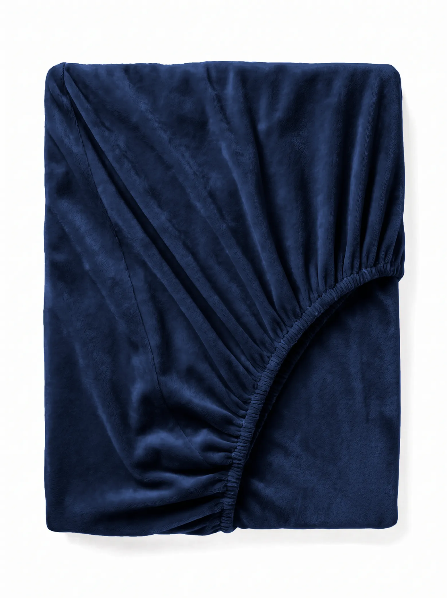 Prześcieradło pluszowe z gumką MIŚ granatowe 90x200 + 25 cm zakładki
