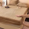 Prześcieradło pluszowe z gumką MIŚ beżowe 90x200 + 25 cm zakładki