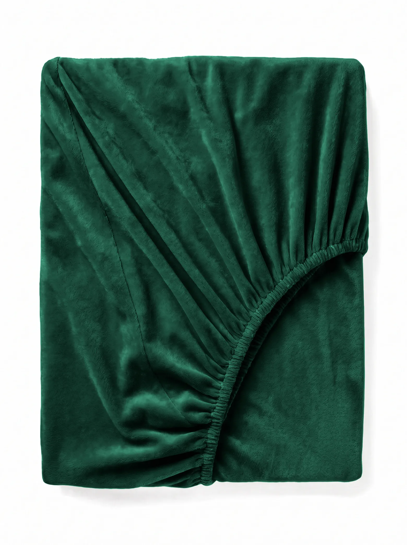 Prześcieradło pluszowe z gumką MIŚ butelkowe zielone 180x200 + 25 cm zakładki