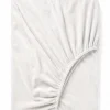 Prześcieradło pluszowe z gumką welur VELVET białe 140x200 + 25 cm zakładki