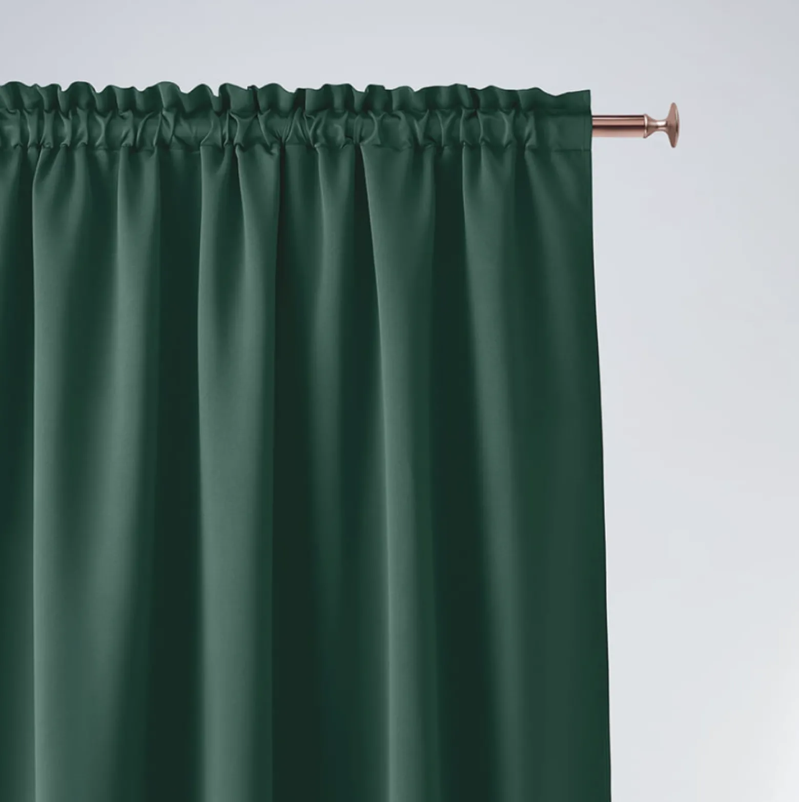 Zasłona AURA 140x280 butelkowa zielona na taśmie